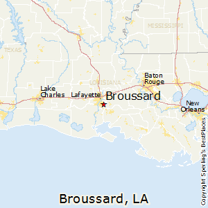 Broussard,Louisiana Map