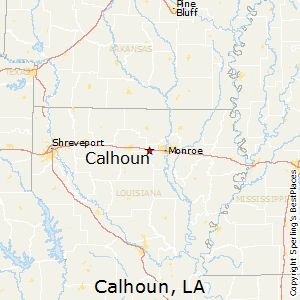 Calhoun,Louisiana Map