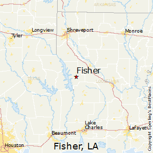 Fisher,Louisiana Map