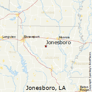 Jonesboro,Louisiana Map