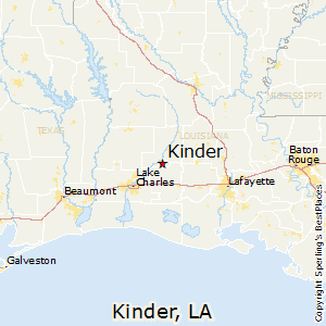 Kinder,Louisiana Map