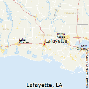 Lafayette,Louisiana Map
