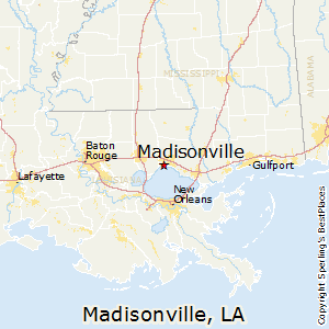 Madisonville,Louisiana Map