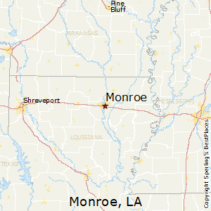 Monroe,Louisiana Map