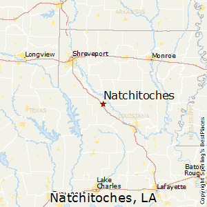 Natchitoches,Louisiana Map