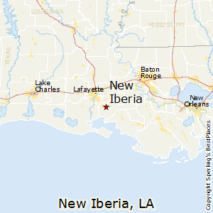 New Iberia Louisiana Map - Shane Darlleen