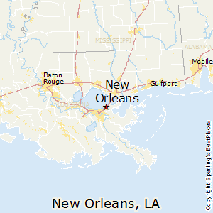 New_Orleans,Louisiana Map