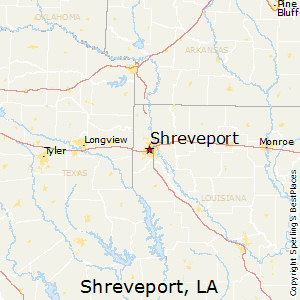 Shreveport,Louisiana Map