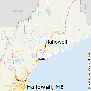 Hallowell,Maine Map