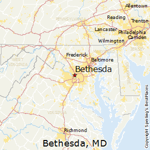 Bethesda,Maryland Map