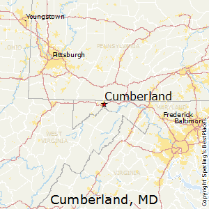 Cumberland,Maryland Map
