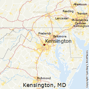 Kensington,Maryland Map