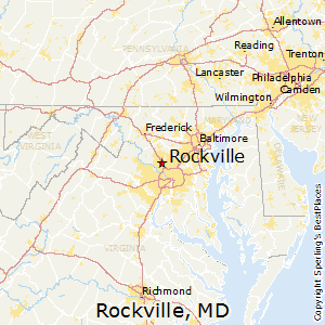Rockville,Maryland Map