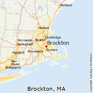 Brockton,Massachusetts Map