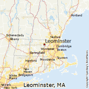 Leominster,Massachusetts Map