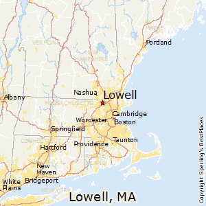 Lowell,Massachusetts Map