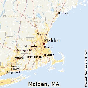 Malden,Massachusetts Map