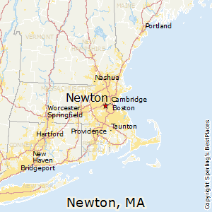 Newton,Massachusetts Map