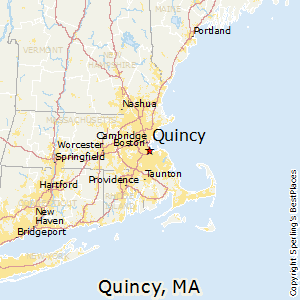 Quincy,Massachusetts Map