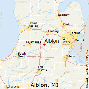Albion Michigan Map