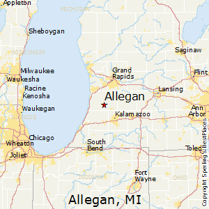 Allegan,Michigan Map