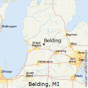 Belding,Michigan Map