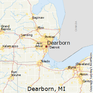 Dearborn,Michigan Map