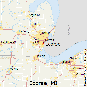 Ecorse,Michigan Map