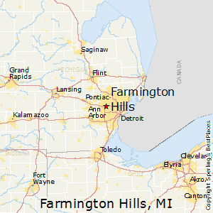 Farmington_Hills,Michigan Map