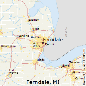 Ferndale,Michigan Map