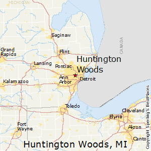 Huntington_Woods,Michigan Map