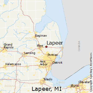 Lapeer,Michigan Map