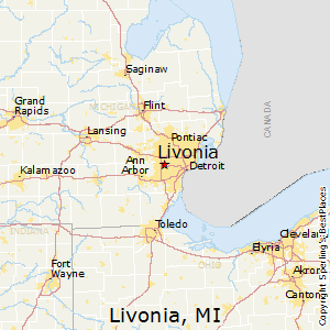 Livonia,Michigan Map