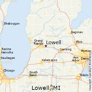 Lowell,Michigan Map