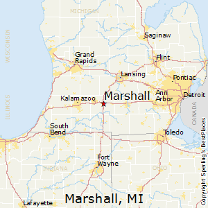 Marshall,Michigan Map