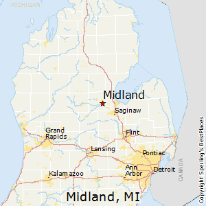 Midland,Michigan Map