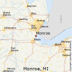 Monroe,Michigan Map