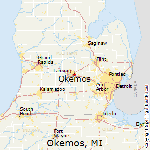 Okemos,Michigan Map