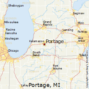 Portage,Michigan Map