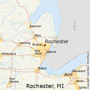 Rochester,Michigan Map