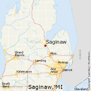 Saginaw,Michigan Map