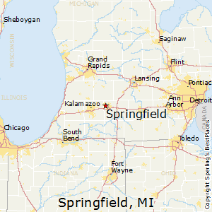 Springfield,Michigan Map