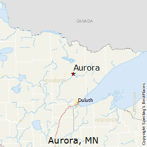 Aurora,Minnesota Map