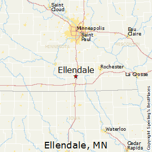 Ellendale,Minnesota Map