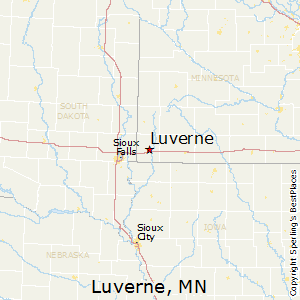 Luverne,Minnesota Map