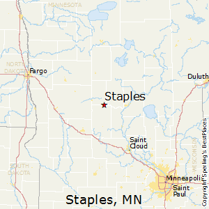 Staples,Minnesota Map