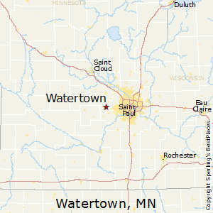 Watertown,Minnesota Map
