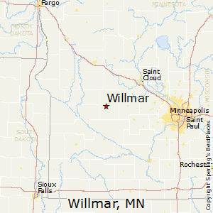 Willmar,Minnesota Map