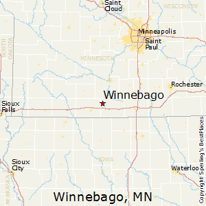 Winnebago,Minnesota Map