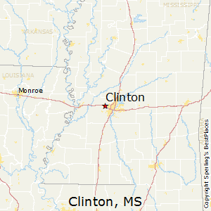 Clinton,Mississippi Map